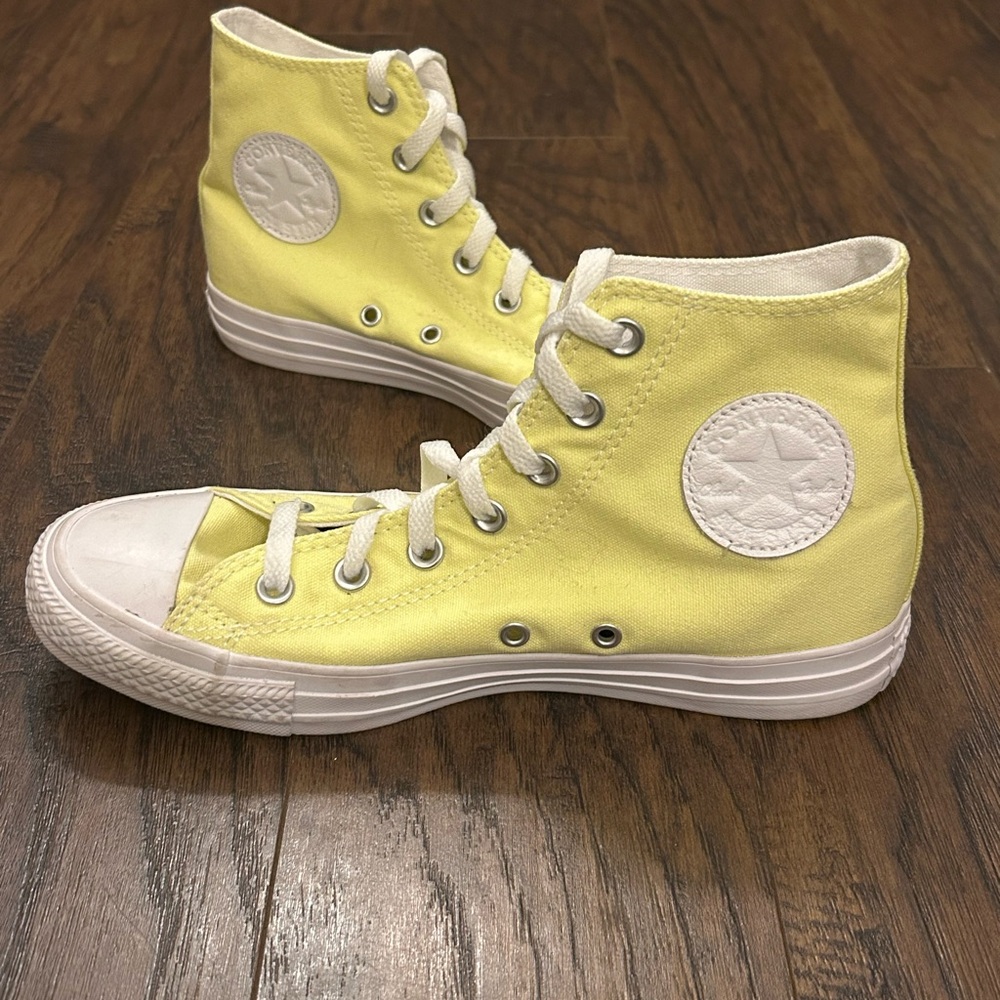 Converse Chuck Taylor All Star High Top Unisex Sneakers Light Yellow W 8 M 6 - Picture 7 of 7